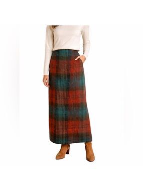 ANDREW STEWART TARTAN VINTAGE MAXI WOOL MOHAIR SKIRT